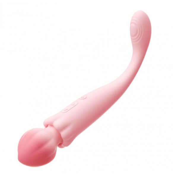 MizzZee - Peach Dual-Head Vibrators Wand (Chargeable - Pink)